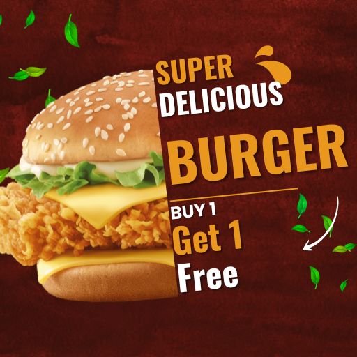 BURGER : Buy 1 & Get 1 Free